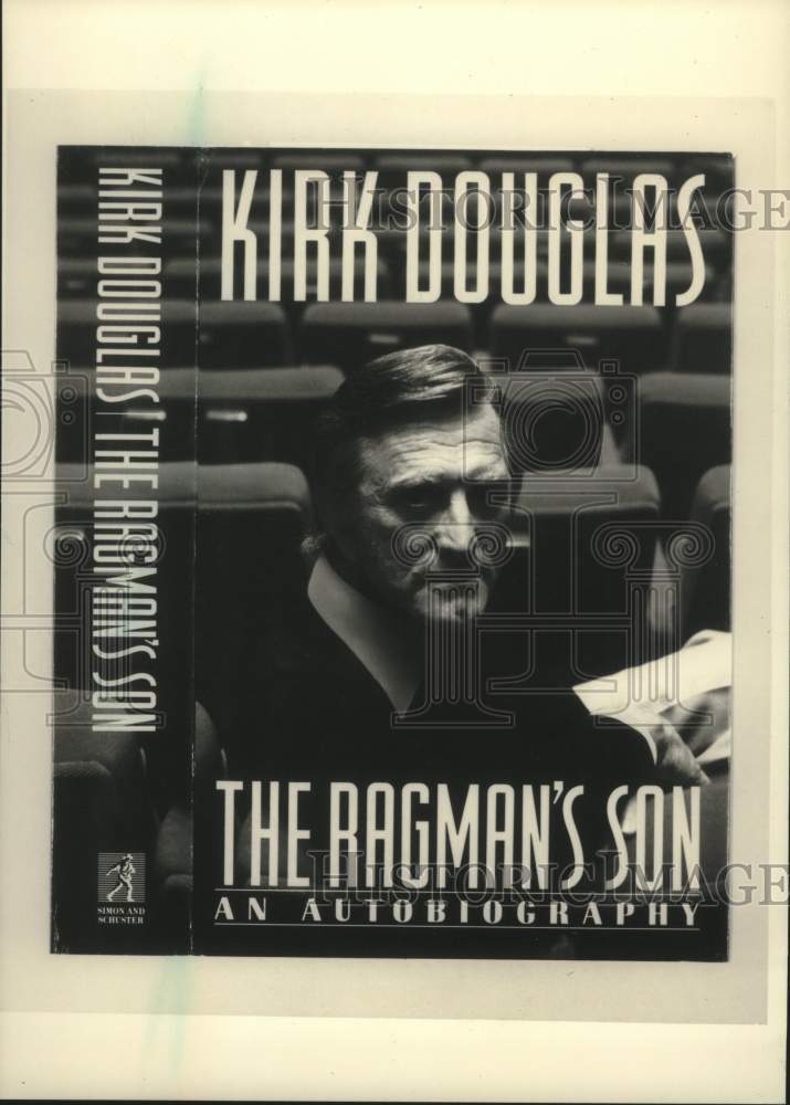 1988 Press Photo Actor Kirk Douglas photo on autobiography "The Ragman's Son" - Historic Images