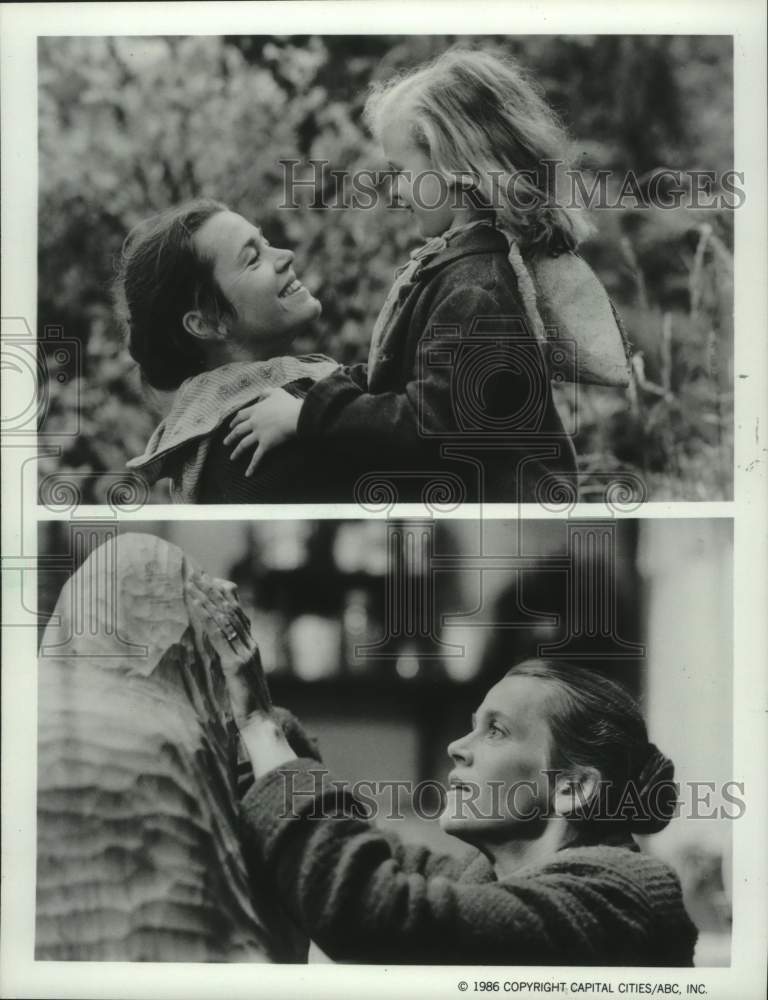 1986 Press Photo Jane Fonda and Nikki Creswell in &quot;The Dollmaker&quot; TV movie. - Historic Images