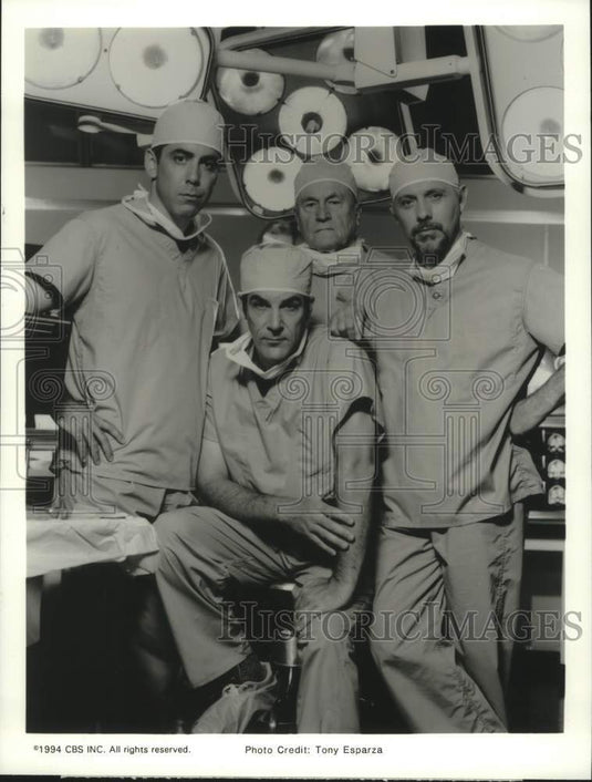 1994 Press Photo Chicago Hope-Mandy Patinkin, Adam Arkin, EG Marshall & Elizondo - Historic Images