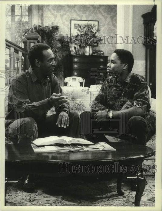 1986 Press Photo Bill Cosby & Malcolm-Jamal Warner on "The Cosby Show" - Historic Images
