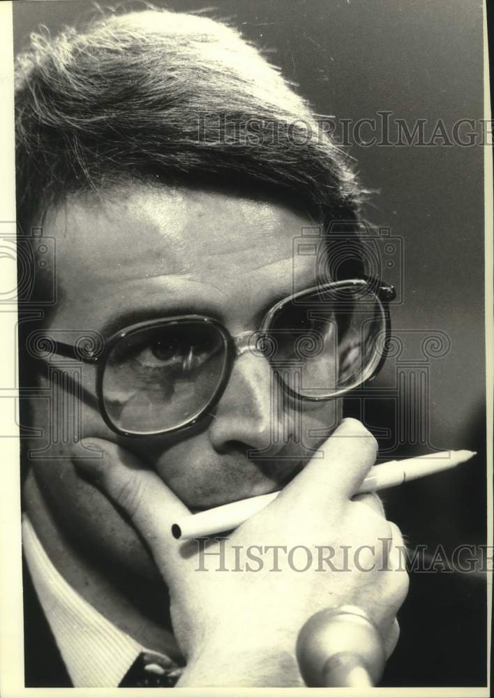 1981 Press Photo David Stockman, director of the Office of Management & Budget - Historic Images