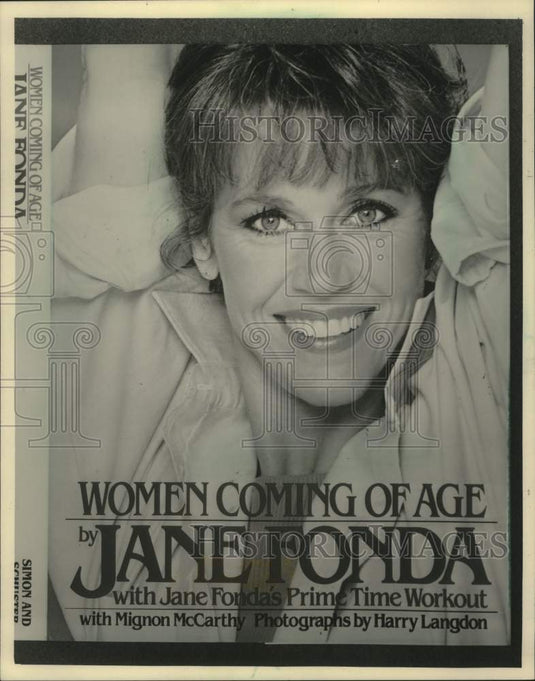 1985 Press Photo Jane Fonda "Women Coming Of Age"Ã‚Â book cover - mjc29719 - Historic Images