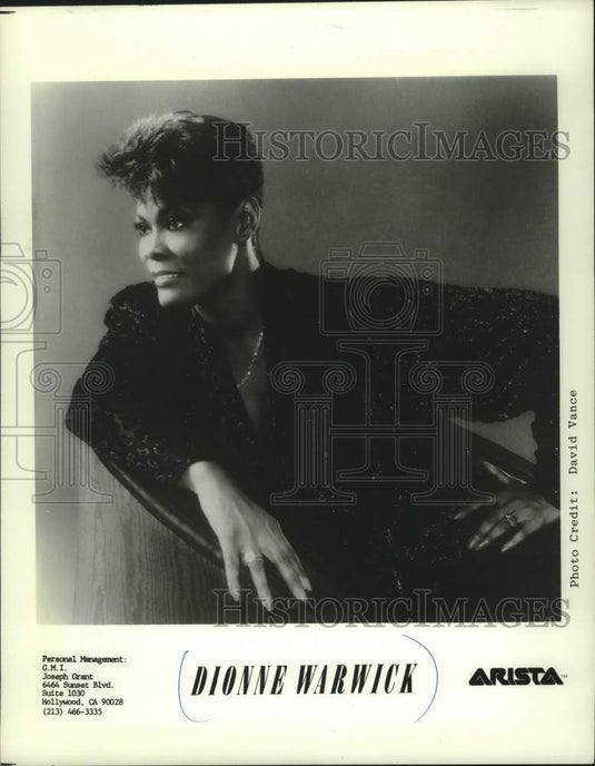 1985 Press Photo Dionne Warwick - mjc29736 - Historic Images