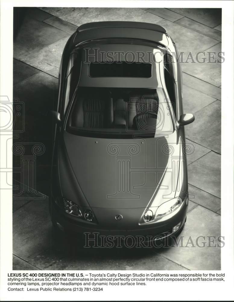 1994 Press Photo Lexus Sc 400 designed by Toyota&#39;s Calty Design Studio - Historic Images