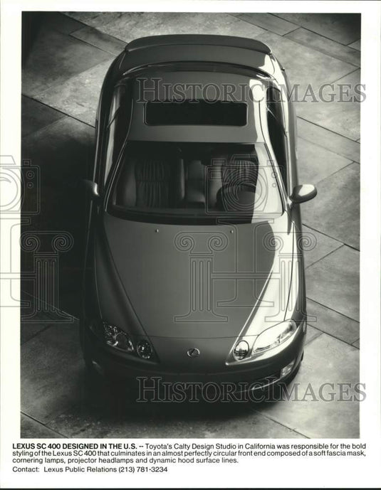 1994 Press Photo Lexus Sc 400 designed by Toyota's Calty Design Studio - Historic Images