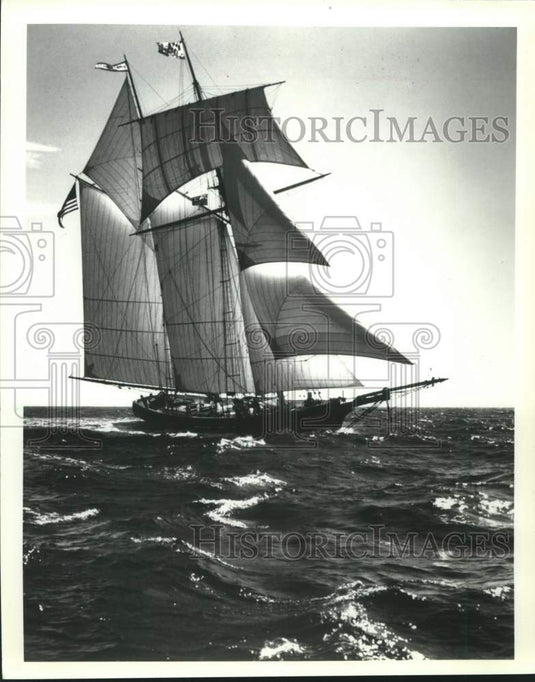 1989 Press Photo Maritime Festival Actors portraying Captain Bligh and crew - Historic Images