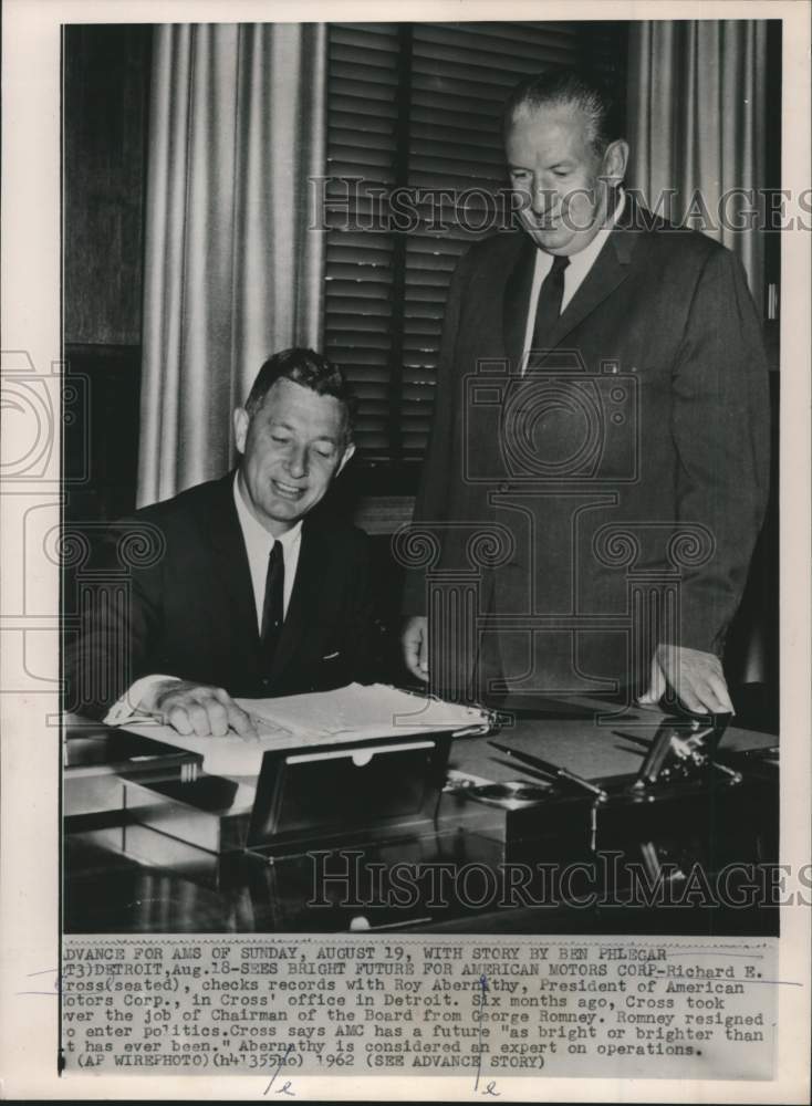 1962, Richard Cross and Roy Abernathy American Motors Detroit - Historic Images
