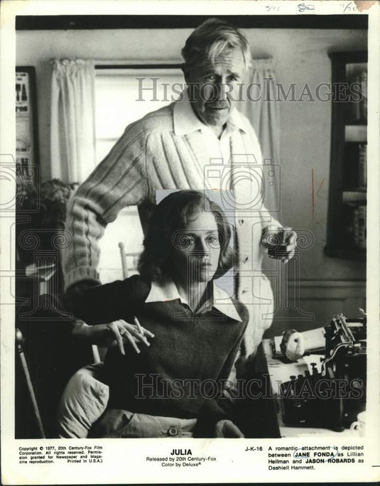 1977 Press Photo Jane Fonda and Jason Robards in "Julia" - mjc29879 - Historic Images