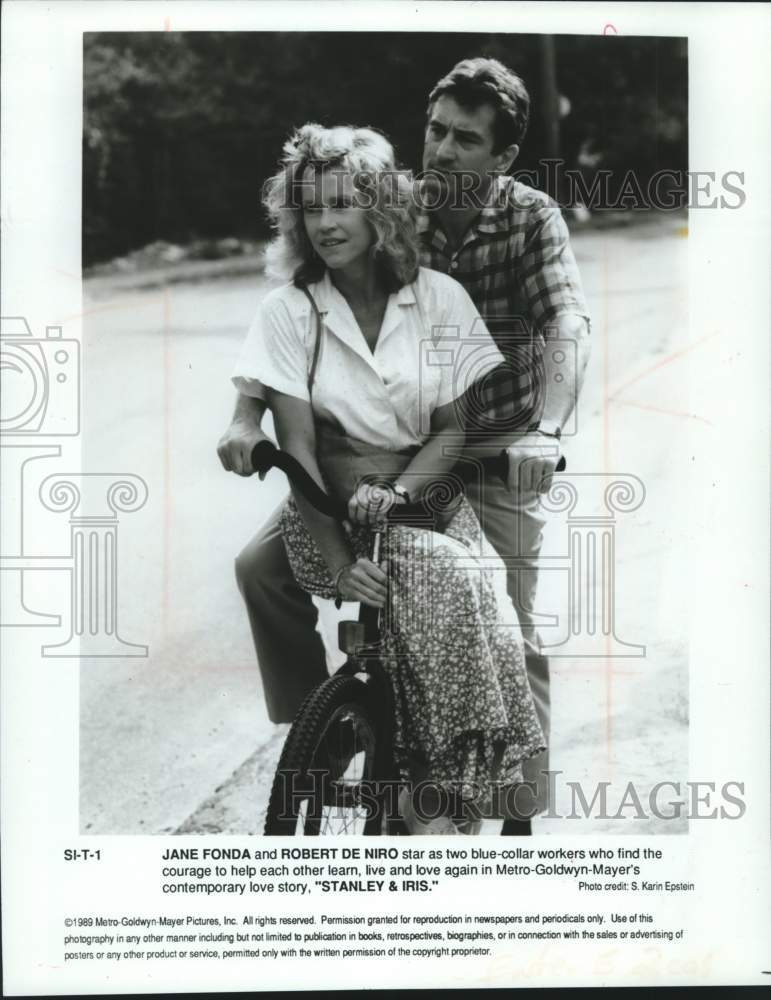 1990 Press Photo Jane Fonda and Robert De Niro in "Stanley and Iris" - mjc29882 - Historic Images