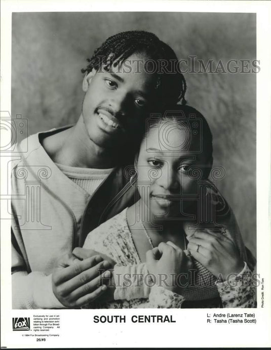 1994 Press Photo Actor Larnez Tate and Tasha Scott in "South Central" - Historic Images