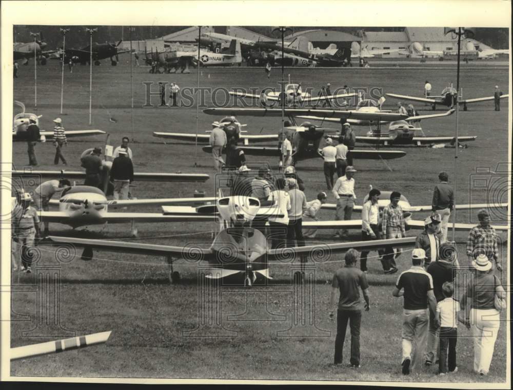 1984 Press Photo Planes at Experimental Aircraft Association Convention, Oshkosh - Historic Images