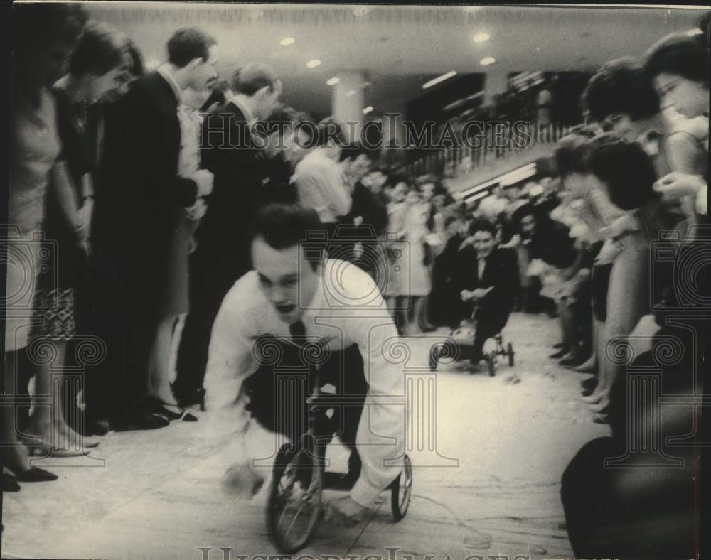 1966, Tricycle race at a New Year&#39;s Ball at the Kremlin, Moscow - Historic Images