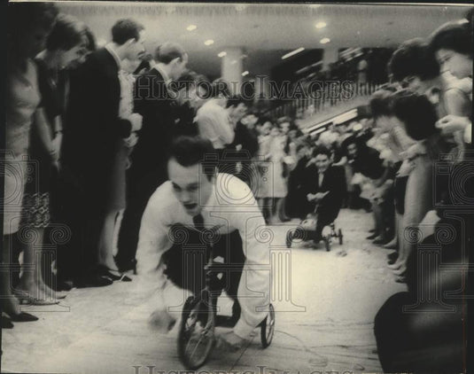 1966, Tricycle race at a New Year's Ball at the Kremlin, Moscow - Historic Images