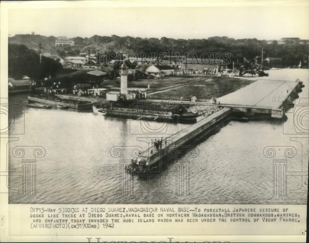 1942, Docks at Diego Suarez naval base in Madagascar. - mjc30230 - Historic Images