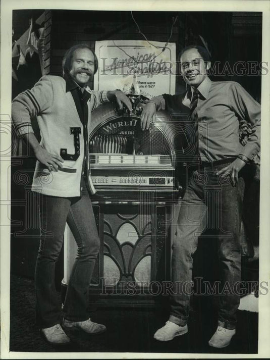 1975 Press Photo American Graffiti nightclub owners Jerry Spring & Karl Kopp - Historic Images