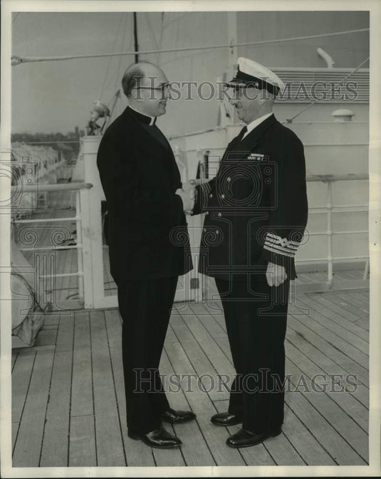 1956, Reverend Joseph Springbob & Captain Demetrious Sigalas - Historic Images