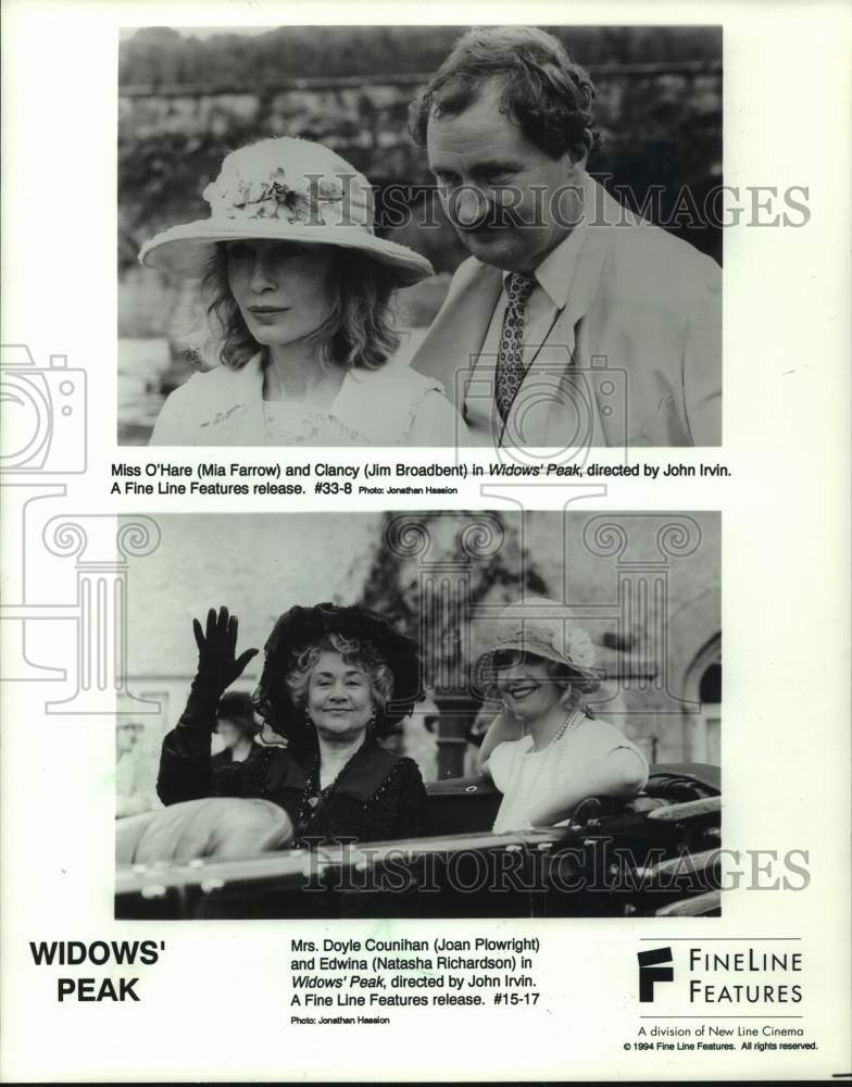 1994 Press Photo Cast of film &quot;Widows&#39; Peak&quot; - mjc30455 - Historic Images
