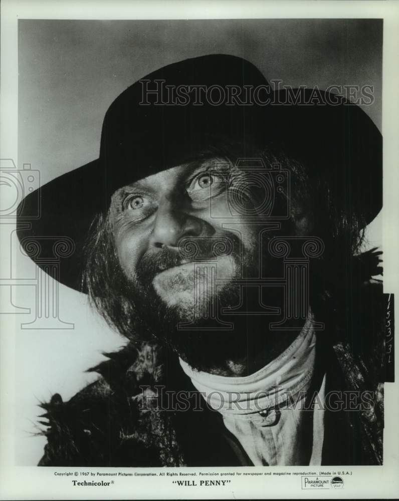 1968 Press Photo Actor Donald Pleasence in Paramount Pictures&#39; &quot;Will Penny&quot; - Historic Images