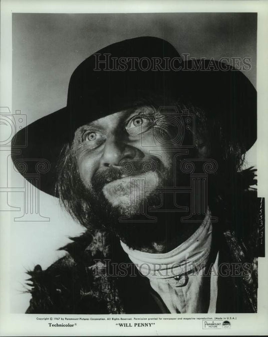 1968 Press Photo Actor Donald Pleasence in Paramount Pictures' "Will Penny" - Historic Images