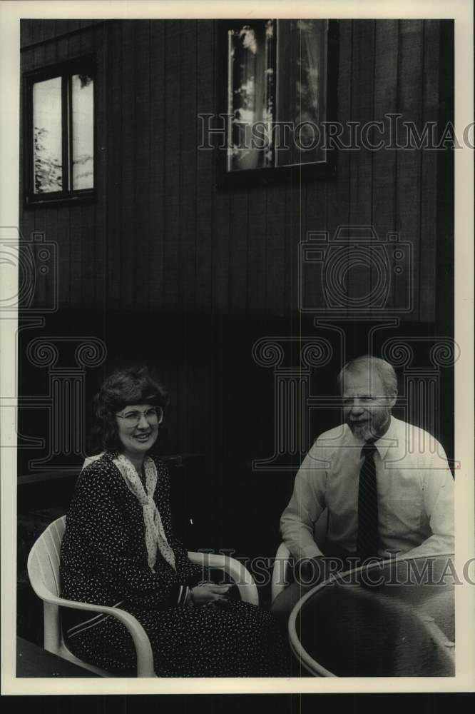 1989 Press Photo Christine Valenti &amp; William Stevens-Timberlake Stevens Assoc. - Historic Images