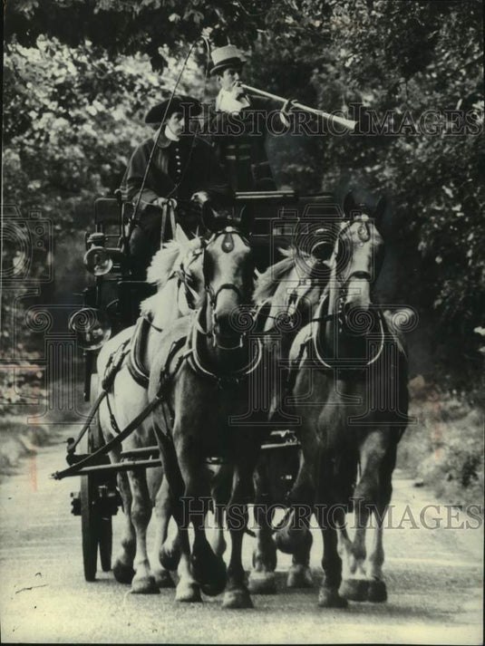 1967, The Tantivy, a coach & four travels from London to Stratford - Historic Images