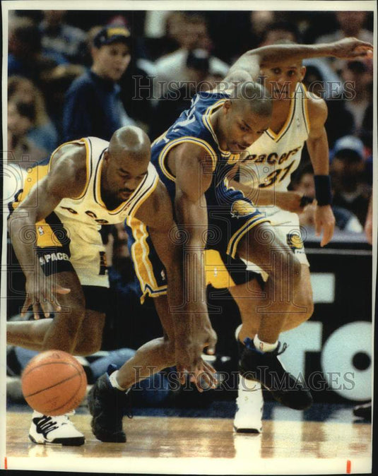 1994 Press Photo Latrell Sprewell, Basketball Player from Milwaukee & others - Historic Images