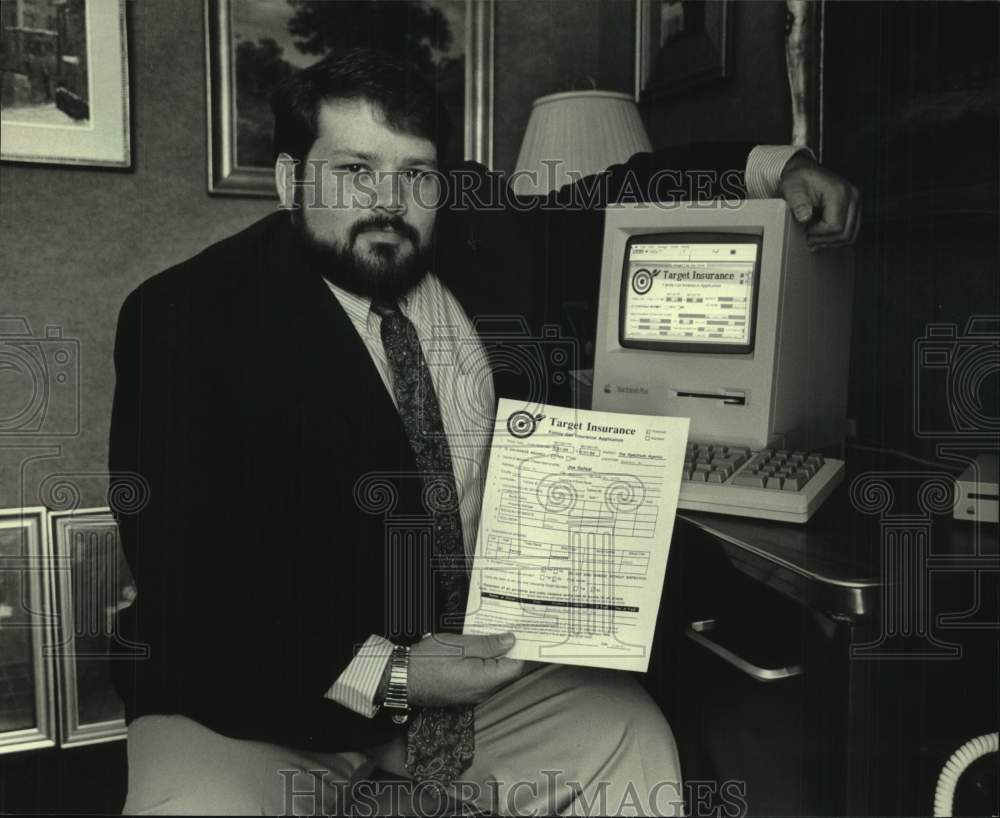 1987 Press Photo Mitchell Stein, owner, Spectrum Digital Systems Inc., Wisconsin - Historic Images