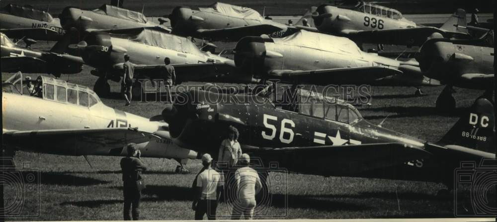 1986 Press Photo T-34 trainer at Experimental Aircraft Association Fly-In - Historic Images