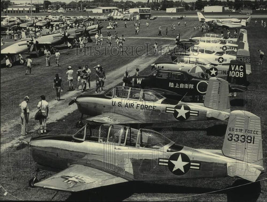 1983 Press Photo WWII planes at Experimental Aviation Association airshow, WI - Historic Images