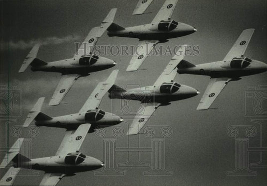 1983 Press Photo Canadian Snowbirds team at Experimental Aviation Airshow, WI - Historic Images
