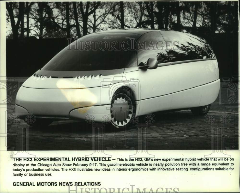 1992 Press Photo General Motors experimental HX3 is a hybrid. - mjc31602 - Historic Images
