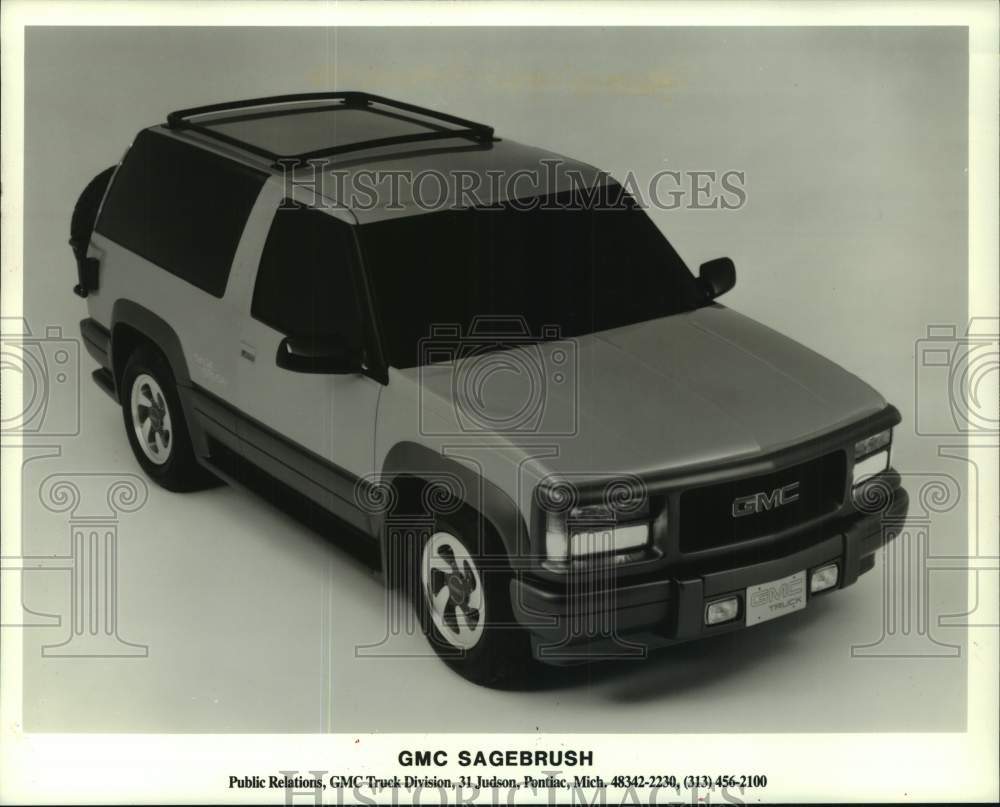 1991 Press Photo GMC Sagebrush or &quot;Yukon&quot; concept truck by General Motors Corp. - Historic Images