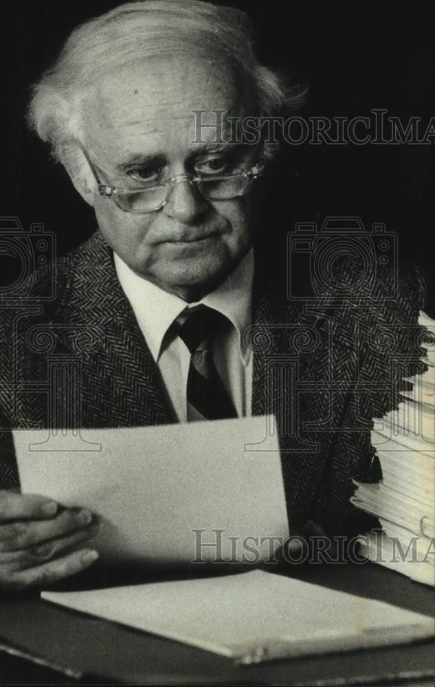 1981 Press Photo Donald W. Steinmetz State Supreme Court Justice Wisconsin - Historic Images