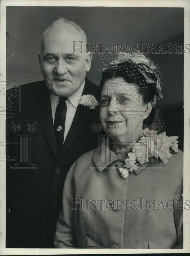 1963, Former Judge Roland Steinle and Nancy Sharpe marry in Wisconsin - Historic Images