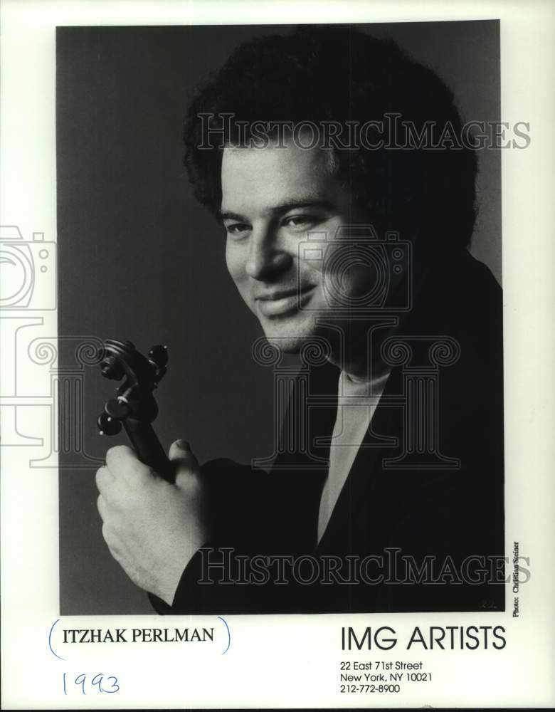 1993 Press Photo Violinist Itzhak Perlman - mjc31788 - Historic Images