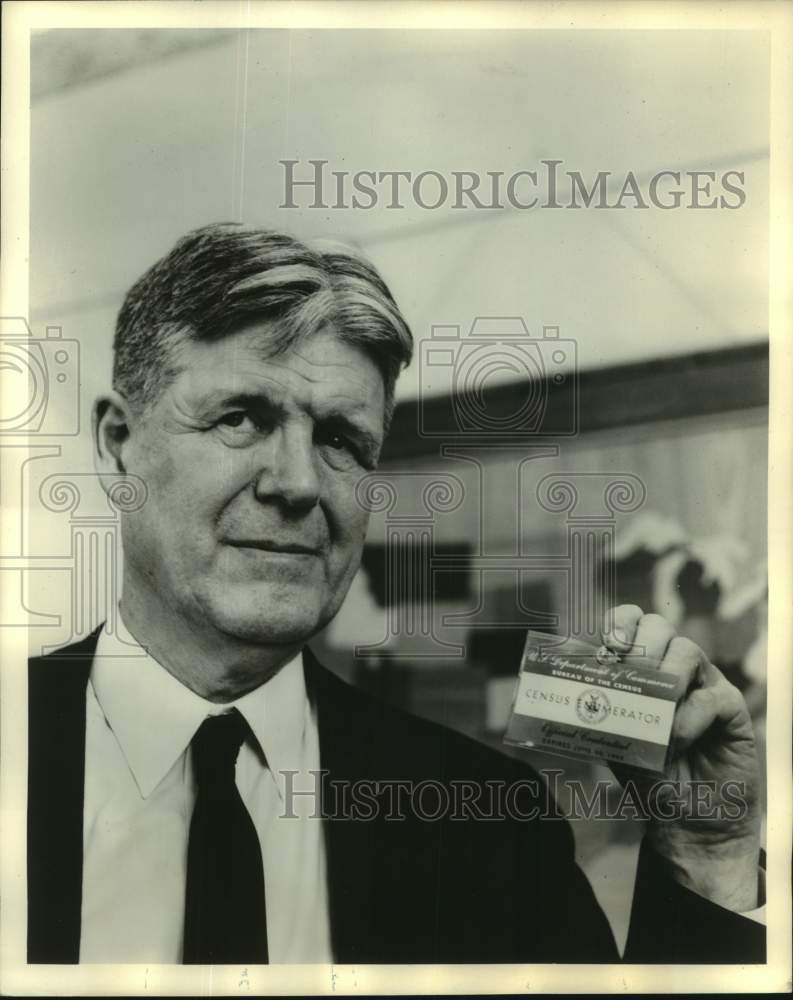 1960, Dr. Robert W. Burgess, Bureau of the Census shows Name Tag - Historic Images