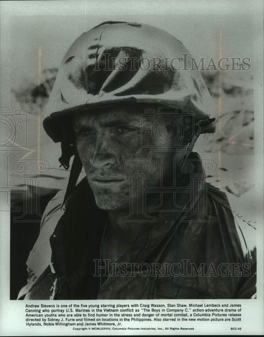 1978 Press Photo Actor Andrew Stevens in "The Boys in Company C" - mjc31902 - Historic Images