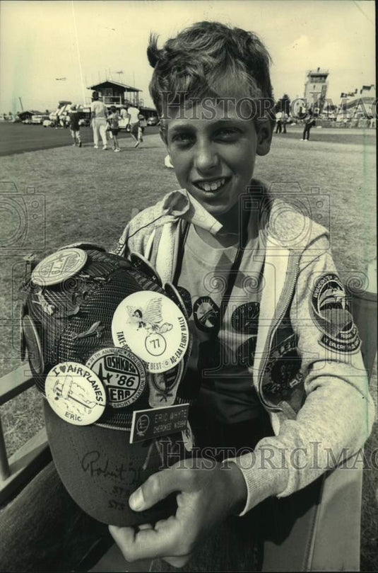 1967 Eric Whyte Shows EAA Fly-In Hat covered with pins-Historic Images