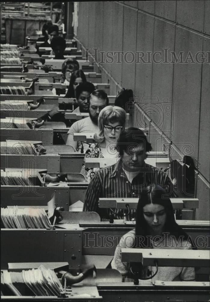 1973, Letter Sorters Working at Milwaukee&#39;s Main Post Office - Historic Images