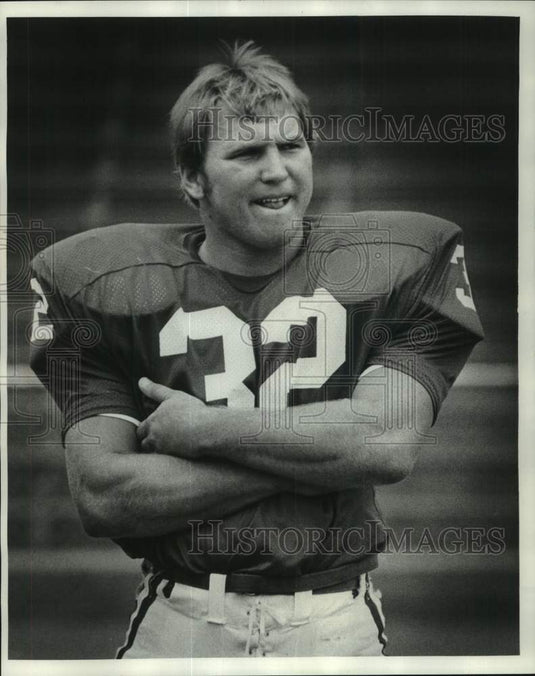 1975 Press Photo Ken Starch, Running Back, Wisconsin University, Madison - Historic Images