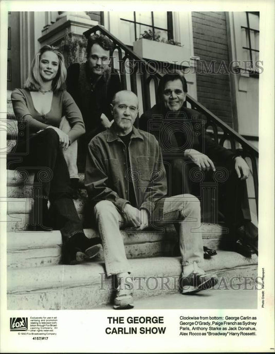 1994 Press Photo George Carlin and crew from "George Carlin Show" - mjc32182 - Historic Images