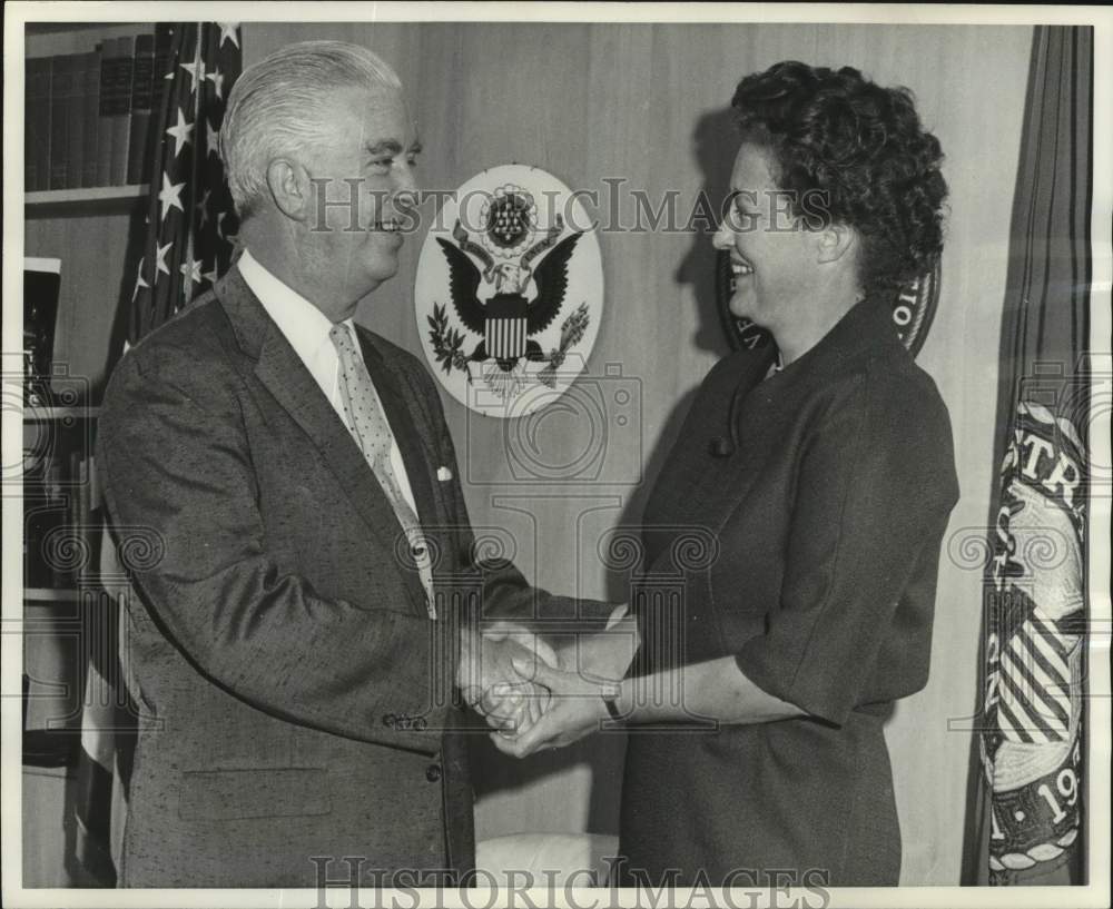 1964, Dorothy Starbuck, John Gleason Jr., Veterans Administration - Historic Images