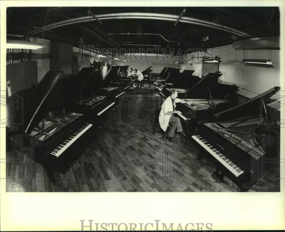 1979 Press Photo Grand pianos used by artists at Steinway Hall, New York - Historic Images