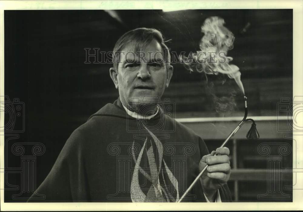 1985 Press Photo Founder of Monks of Tintern, Father Clifford Stevens - Historic Images