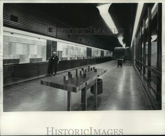 1968 Worker in Milwaukee's Newly Built Post Office, Wisconsin - Historic Images
