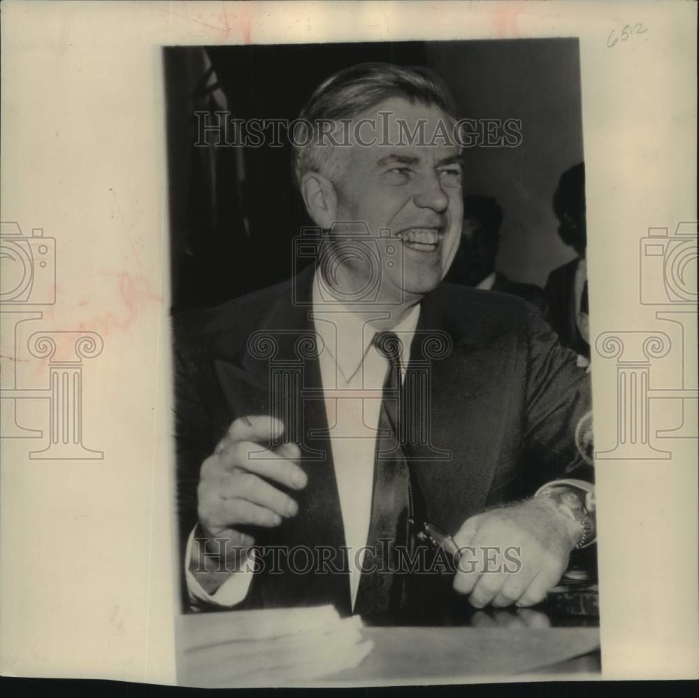 1950, Henry A. Wallace testifying on the Manhattan project - Historic Images