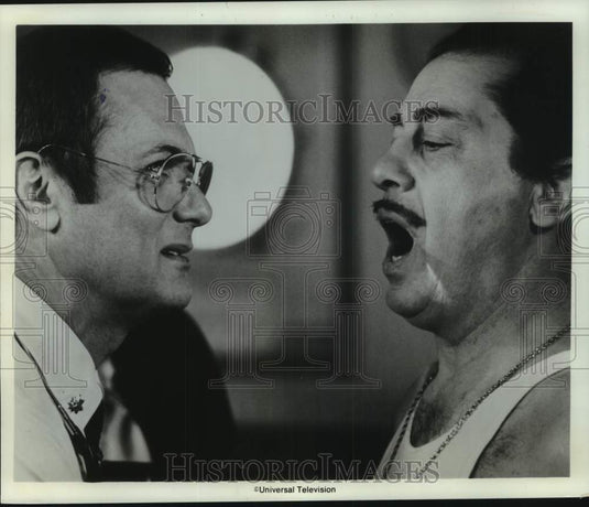 1975 Press Photo Tony Curtis & Vito Scottio in "McCoy" - mjc32695 - Historic Images