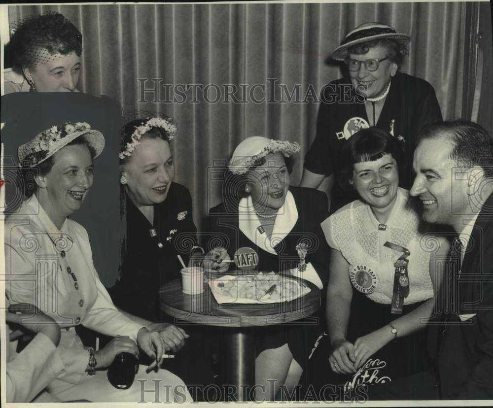 1952, Joe McCarthy &amp; others at Bismarck Hotel, Wisconsin - mjc32724 - Historic Images