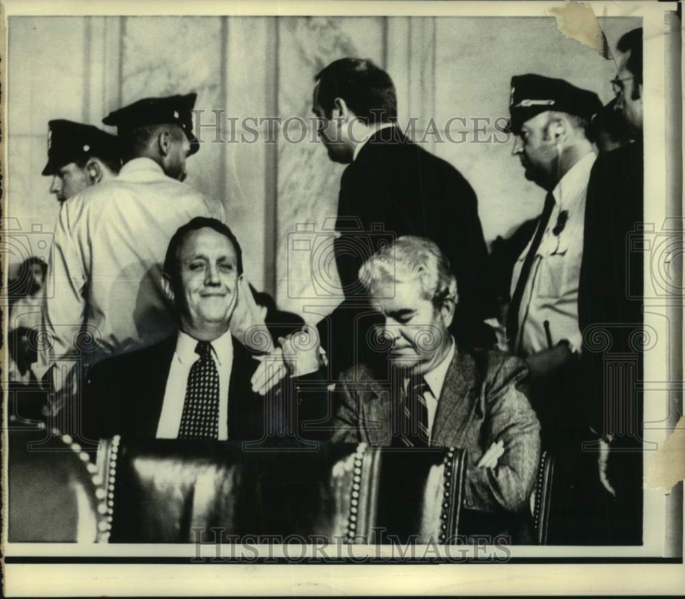 1973, Watergate Hearing room after testimonies, Alexander Butterfiled - Historic Images