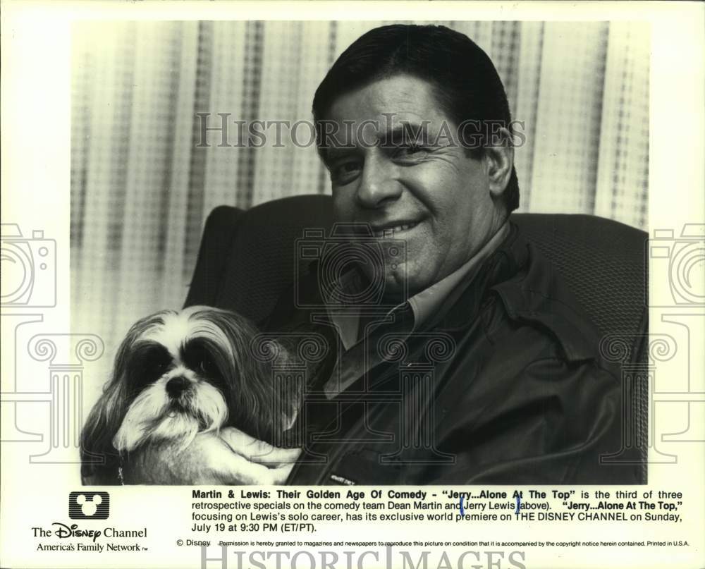 Press Photo Jerry Lewis will be on the Disney Channel in Jerry..Alone At The Top - Historic Images